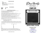 Dean DM15R Operating Manual preview