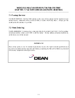 Preview for 23 page of Dean MF90-12BI Installation, Operation & Maintenance Manual