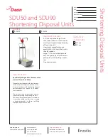 Preview for 1 page of Dean Shortening Disposal Unit SDU50 Specifications