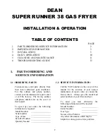 Предварительный просмотр 3 страницы Dean Super Runner 38 Series Installation & Operation Manual