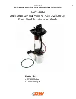 Preview for 1 page of DeatschWerks Mustang DW400 Installation Manual