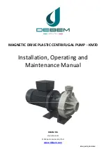 Предварительный просмотр 1 страницы Debem KM70 Installation, Operating And Maintenance Manual