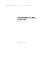 DEC Digital AlphaServer 400 series User Information предпросмотр