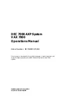 DEC Rackmount  7000 AXP Operation Manual предпросмотр