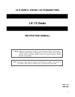 Preview for 1 page of Decade LX-75 series Instruction Manual