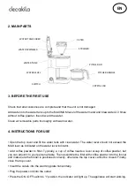 Preview for 4 page of decakila KECF003B Quick Start Manual