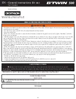 Decathlon BTWIN 500 Instructions For Use preview