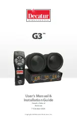 Decatur Electronics G3 User Manual & Installation Manual preview