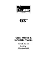 Preview for 3 page of Decatur Electronics G3 User Manual & Installation Manual