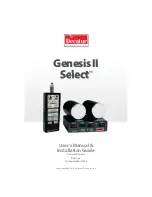 Предварительный просмотр 1 страницы Decatur Electronics Genesis II Select User Manual & Installation Manual