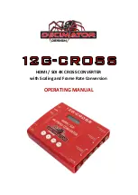 Предварительный просмотр 1 страницы Decimator 12G-CROSS Operating Manual