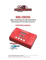 Decimator MD-CROSS Operating Manual preview