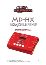 Предварительный просмотр 1 страницы Decimator MD-HX Operating Manual