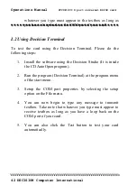 Preview for 44 page of Decision Computer International PCCOM Operation Manual