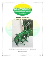 DECK DOLLY AutoConnect JD 1023E Assembly Instructions Manual предпросмотр