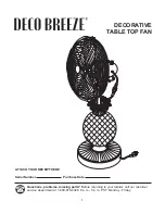 Предварительный просмотр 1 страницы Deco Breeze DBF0247 Instruction Manual