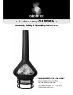 Decofire Contemporary Chimenea Assembly, Safety & Operating Instructions preview