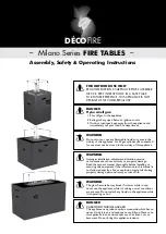 Preview for 1 page of Decofire Milano DF102040 Assembly, Safety & Operating Instructions