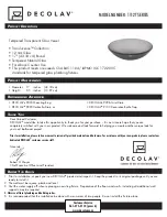 Decolav 1112T Series Product Description preview