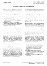 Preview for 3 page of Decolav 1436-4-CWH Use And Care Manual