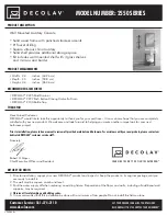 Decolav 2550 series Assembly Manual предпросмотр