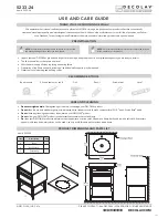 Decolav 5233-24 Use And Care Manual предпросмотр