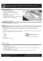 Decolav CALLENSIA 1402 Manual preview