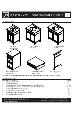 Decolav JORDAN MODULAR 1666 Manual preview