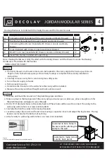 Preview for 4 page of Decolav JORDAN MODULAR 1666 Manual