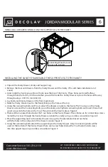 Preview for 6 page of Decolav JORDAN MODULAR 1666 Manual