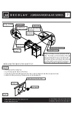 Preview for 7 page of Decolav JORDAN MODULAR 1666 Manual