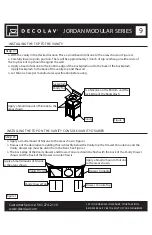 Preview for 9 page of Decolav JORDAN MODULAR 1666 Manual