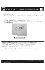 Preview for 10 page of Decolav JORDAN MODULAR 1666 Manual