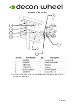 Предварительный просмотр 3 страницы Decon wheel Bellis MED3040 Assembly Instructions