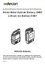 decon ESB1 Service Manual preview