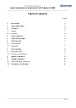 Preview for 2 page of deconta Telealarm GSM Instruction Manual