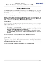 Preview for 4 page of deconta Telealarm GSM Instruction Manual