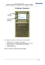 Preview for 10 page of deconta Telealarm GSM Instruction Manual