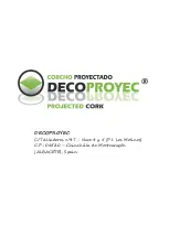 Preview for 8 page of Decoproyec CP19 Instruction And Maintenance Manual