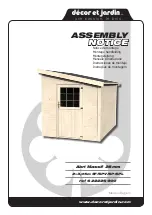 Décor et Jardin Spirit 62222S900 Assembly Notice preview