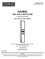 Preview for 1 page of Decor Living HANNA 1001-642-277 Use And Care Manual