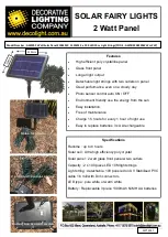 Предварительный просмотр 1 страницы Decorative Lighting Company GW320 Operation Instructions