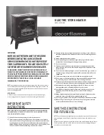 Предварительный просмотр 1 страницы decorflame QC212-GBKP Manual