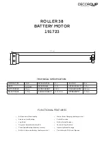 Preview for 1 page of DecorQuip ROLLER 38 Quick Start Manual