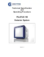 Dectris PILATUS 1M Operating Procedures Manual предпросмотр