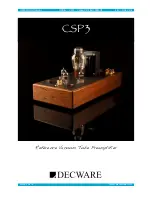 Decware CSP3 Operation Manual preview