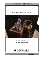 Decware TABOOMKIV Owner'S Manual preview