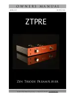 Decware Zen Triode Preamp Owner'S Manual preview