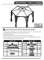 Dedeman HEXAGONAL UTAH II Assembly Instructions Manual preview