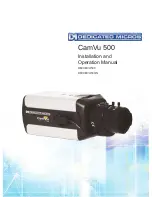 Предварительный просмотр 1 страницы Dedicated Micros CamVu 500 Installation And Operation Manual